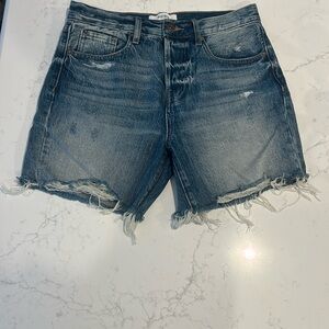 Distressed Denim Shorts